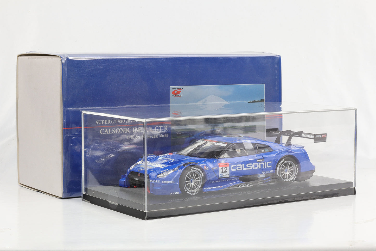 1:18 Ebbro Calsonic Nissan GT-R Super GT500 2014 #12 Rd. 2 Fuji Winner Yasuda Poliveira