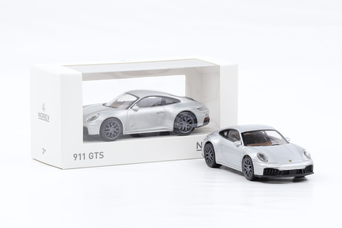 1:43 Jet Car Norev Porsche 911 992.2 GTS Coupe polarsilber metallic 2024