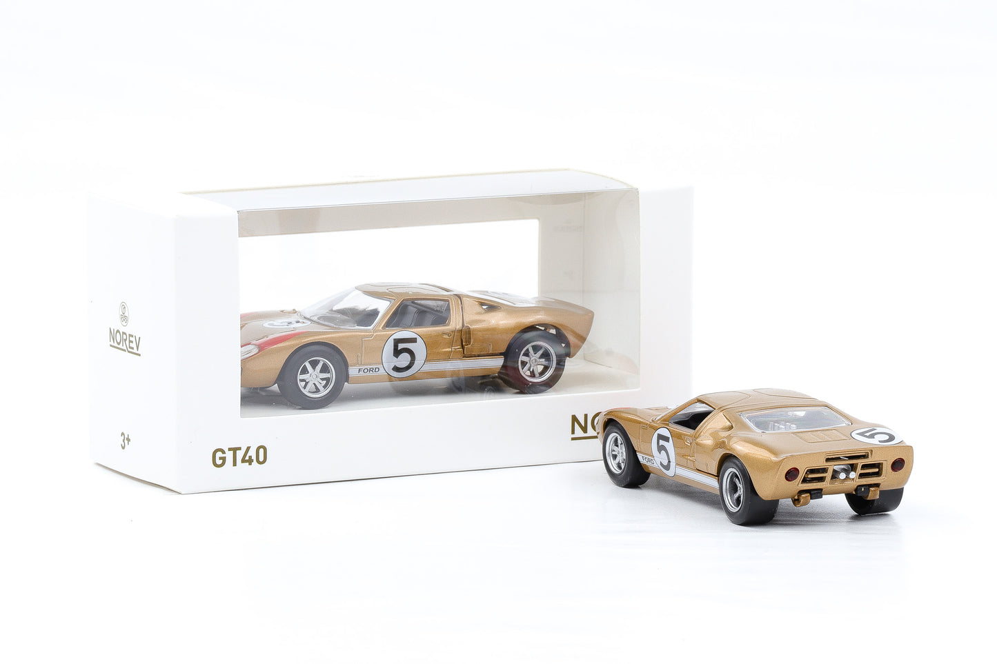 1:43 Norev Jet Car Ford GT40 24H Le Mans #5 1966 gold metallic 270578