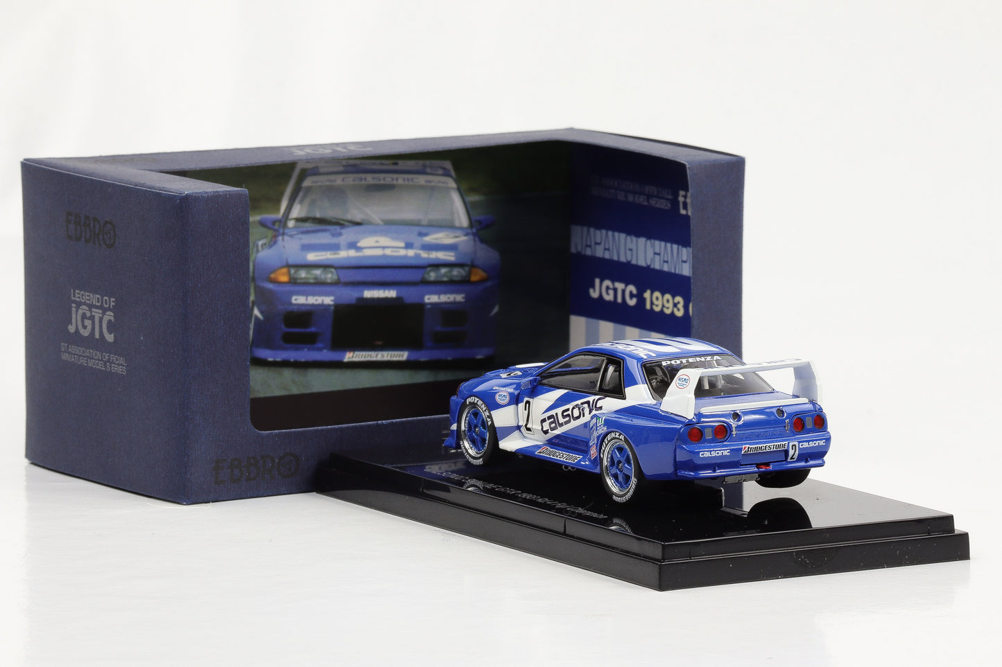 1:43 Ebbro Calsonic Skyline GT-R 1993 Rd. 4 Fuji Champion #2 M. Kageyama