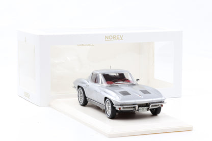 1:18 Norev Chevrolet Corvette C2 Sting Ray Coupe 1963 sebring silber 189052