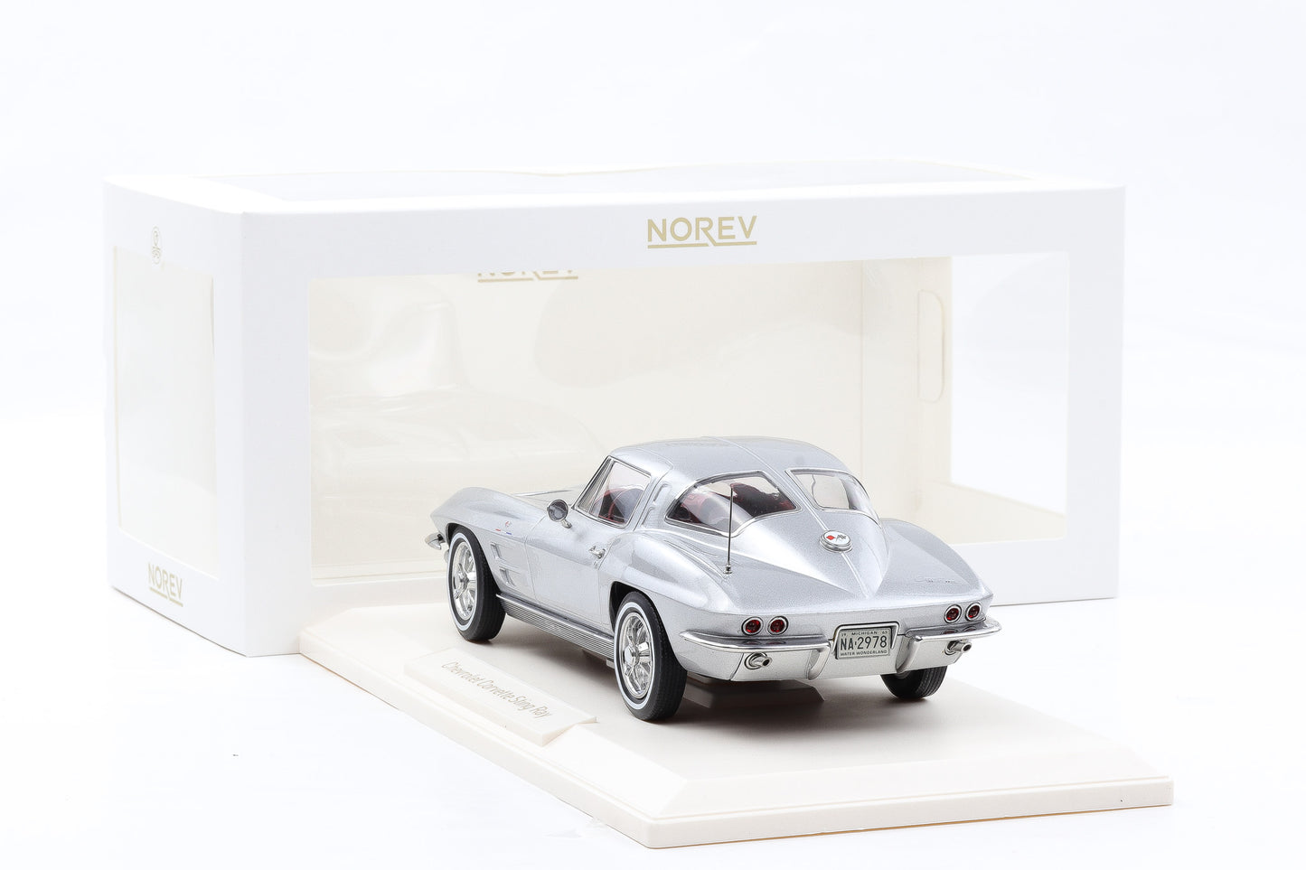 1:18 Norev Chevrolet Corvette C2 Sting Ray Coupe 1963 sebring silber 189052