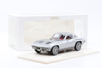 1:18 Norev Chevrolet Corvette C2 Sting Ray Coupe 1963 sebring silber 189052