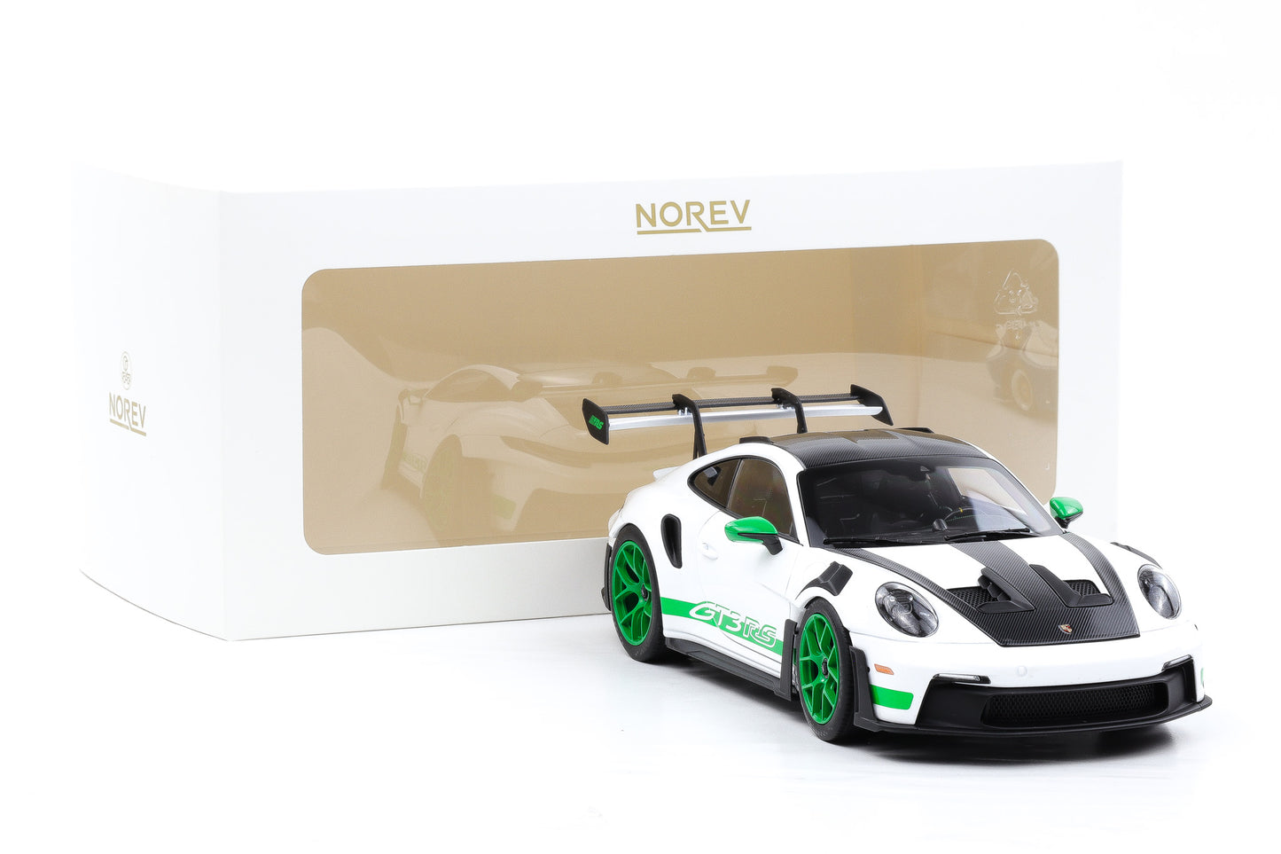 1:18 Norev Porsche 911 GT3 RS Tribute To Carrera RS weiss/Pythongrün 2022