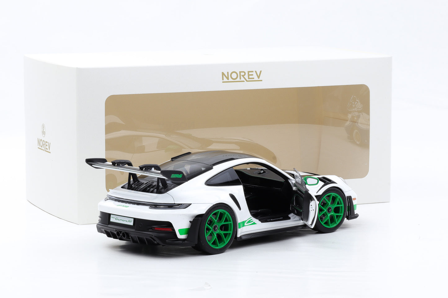 1:18 Norev Porsche 911 GT3 RS Tribute To Carrera RS weiss/Pythongrün 2022