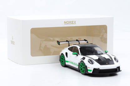 1:18 Norev Porsche 911 GT3 RS Tribute To Carrera RS weiss/Pythongrün 2022