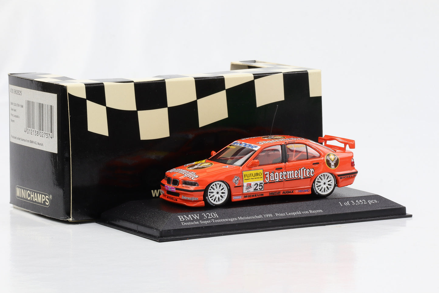 1:43 Minichamps BMW 320i STW 1998 Team Isert Prinz Leopold von Bayern