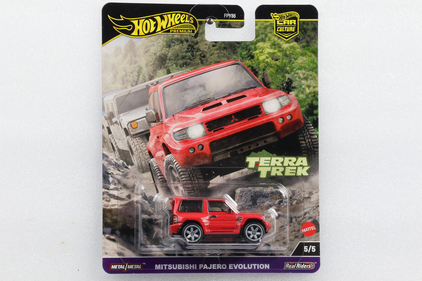 1:64 Hot Wheels Premium Mitsubishi Pajero Evolution rot Terra Trek Nr. 5/5