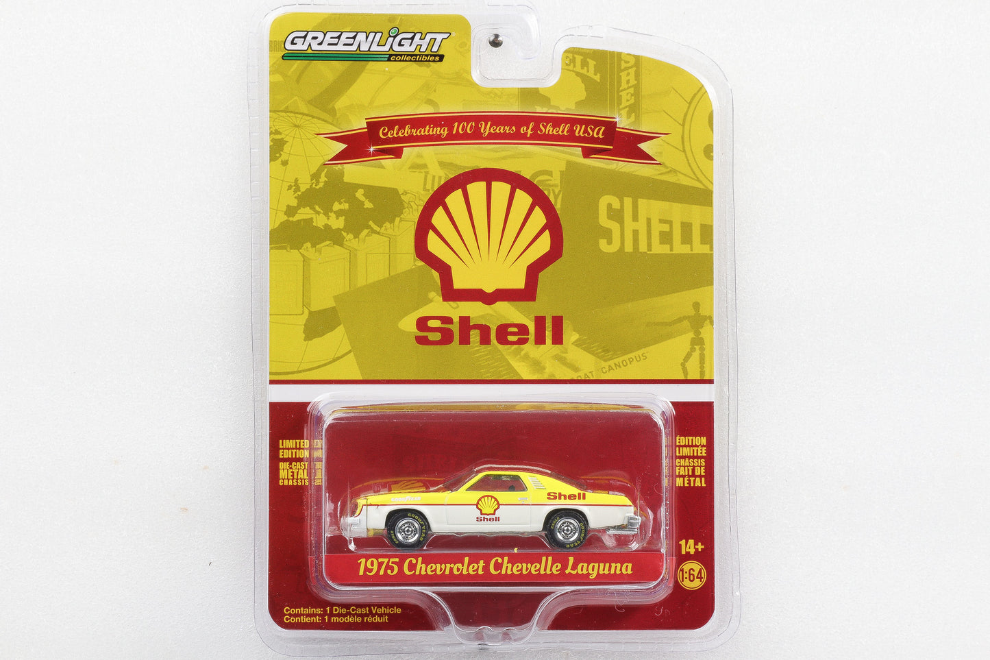 1:64 Greenlight Collectibles 1975 Chevrolet Chevelle Laguna Celebrating 100 Years of Shell USA