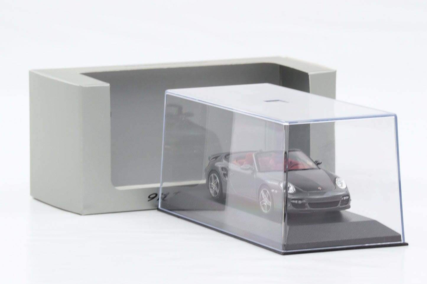 1:43 Minichamps Porsche 911 997 Turbo Cabriolet meteorgrau metallic 2007 WAP Dealer