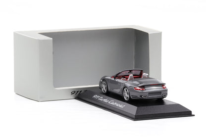 1:43 Minichamps Porsche 911 997 Turbo Cabriolet meteorgrau metallic 2007 WAP Dealer