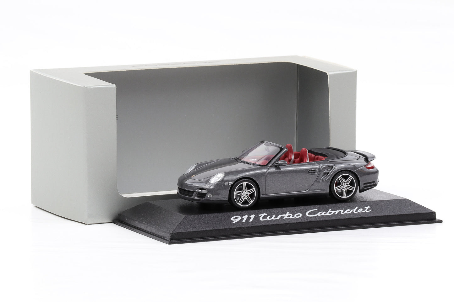 1:43 Minichamps Porsche 911 997 Turbo Cabriolet meteorgrau metallic 2007 WAP Dealer