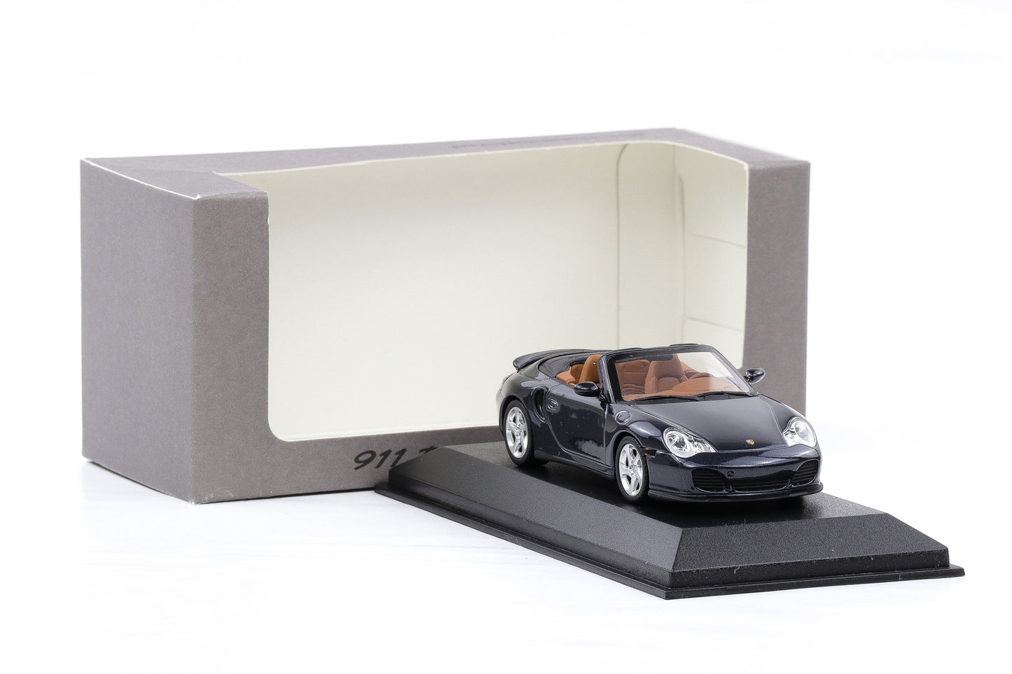 1:43 Minichamps Porsche 911 996 Turbo Cabrio Dunkelblau metallic 1998 WAP Dealer