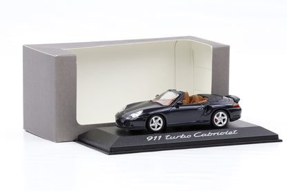 1:43 Minichamps Porsche 911 996 Turbo Cabrio Dunkelblau metallic 1998 WAP Dealer