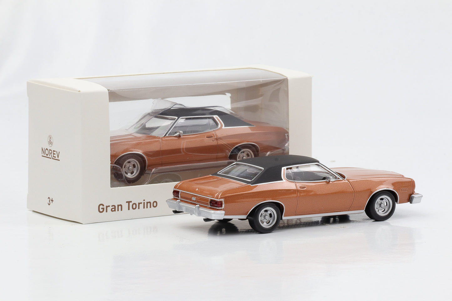 1:43 Ford Gran Torino 1976 chestnut brown Jet Car Norev diecast