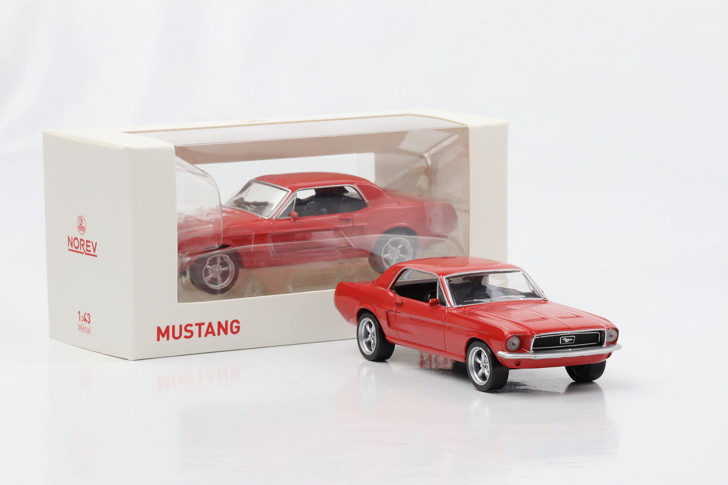 1:43 Ford Mustang MKI Coupe 1968 rojo Norev Jet Car diecast