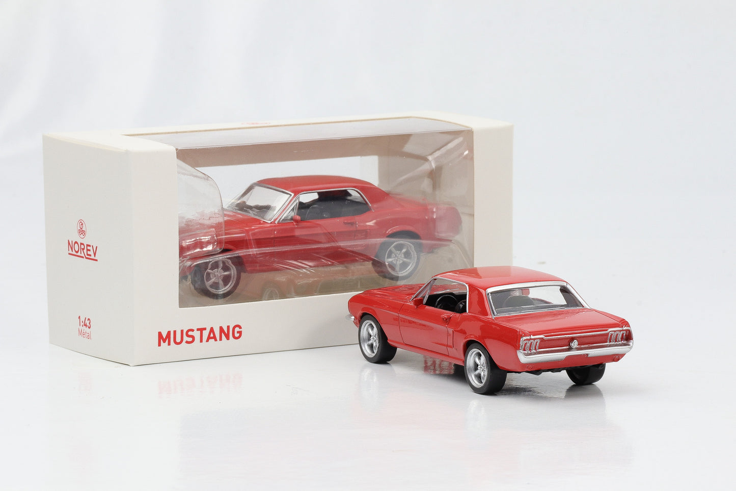 1:43 Ford Mustang MKI Coupe 1968 rojo Norev Jet Car diecast