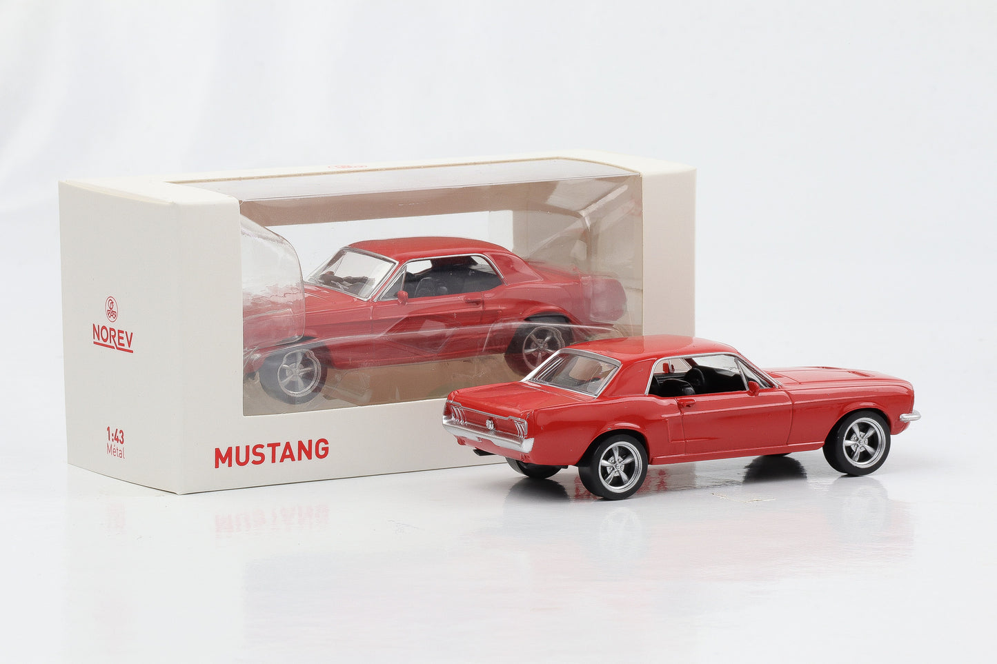 1:43 Ford Mustang MKI Coupe 1968 rojo Norev Jet Car diecast