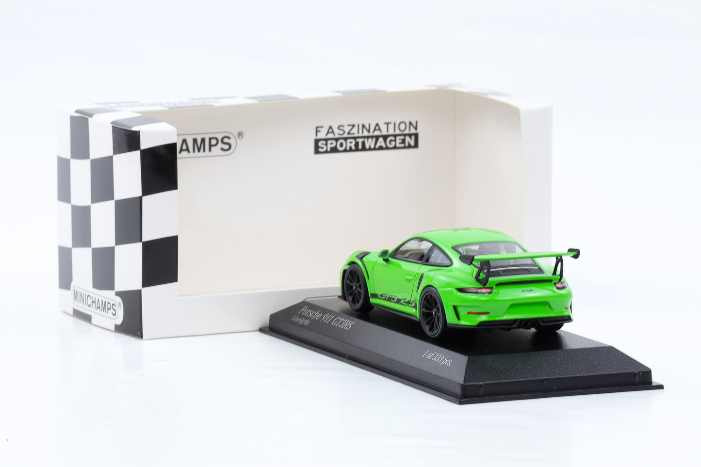 1:43 Minichamps Porsche 911 991.2 GT3 RS 2018 lizardgrün schwarze Felgen
