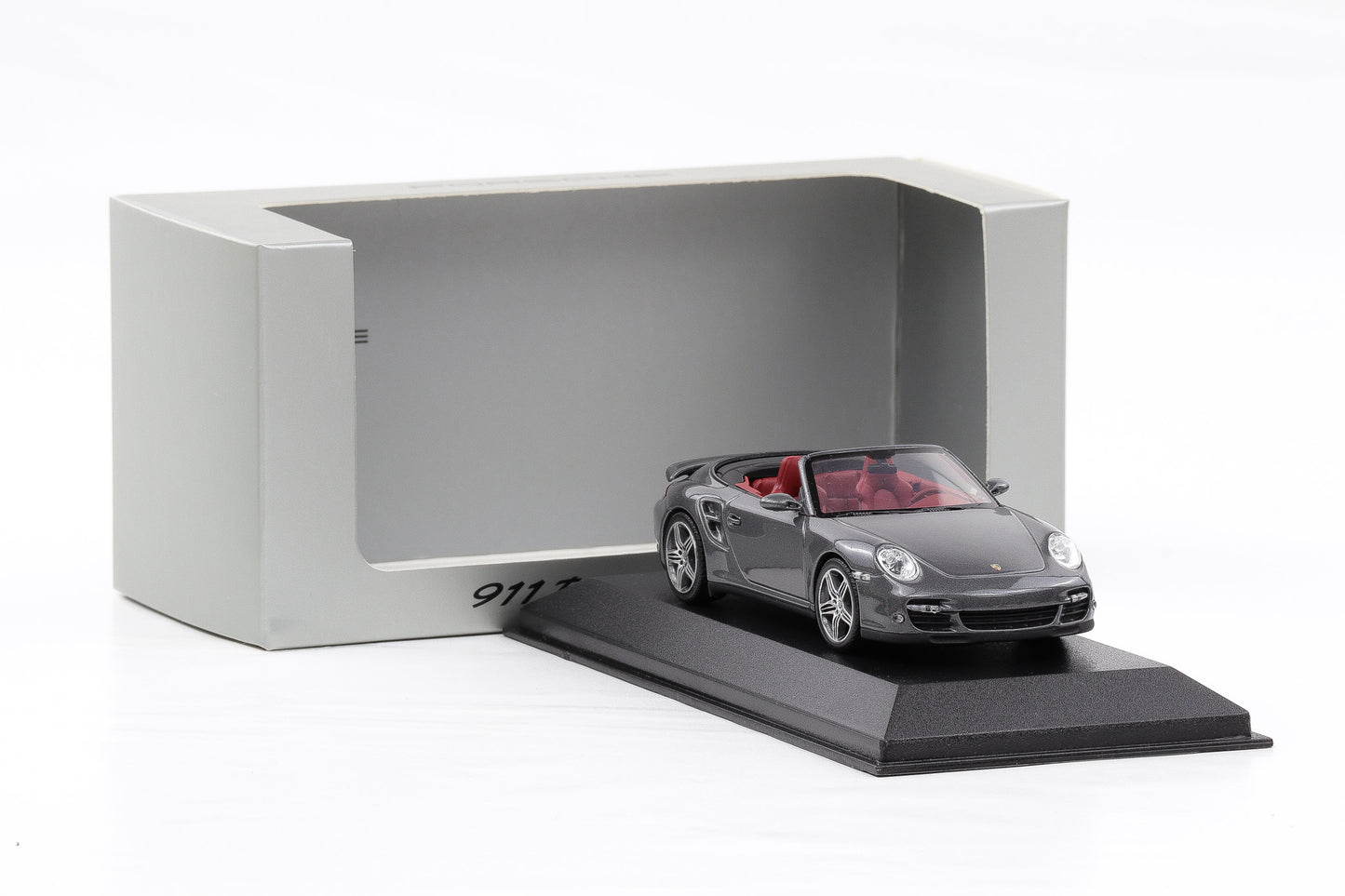 1:43 Minichamps Porsche 911 997 Turbo Cabriolet meteorgrau metallic 2007 WAP Dealer