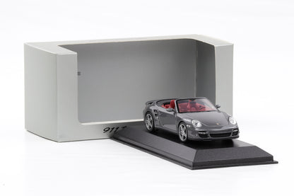 1:43 Minichamps Porsche 911 997 Turbo Cabriolet meteorgrau metallic 2007 WAP Dealer