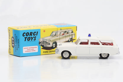 1:48 Corgi Toys Ford Zephir Autobahnpolizei weiß Nr. 419 Repro