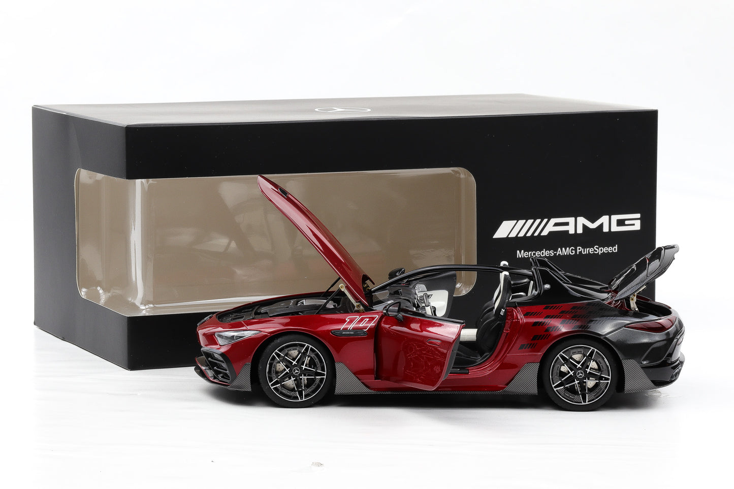 1:18 NZG Mercedes-Benz AMG Pure Speed Le-Mans-Rot 4,0 V8 BITURBO Limited
