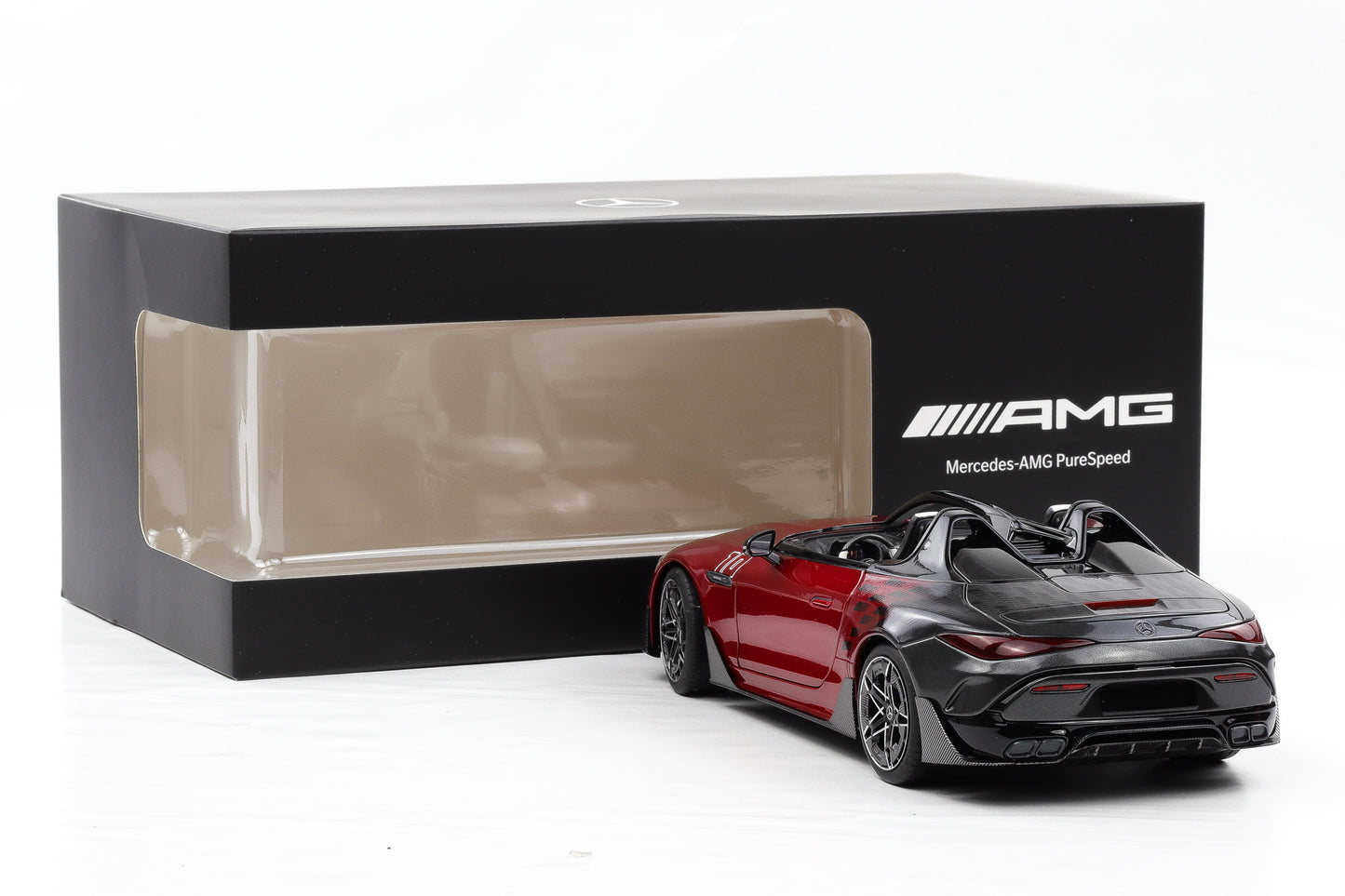 1:18 NZG Mercedes-Benz AMG Pure Speed Le-Mans-Rot 4,0 V8 BITURBO Limited
