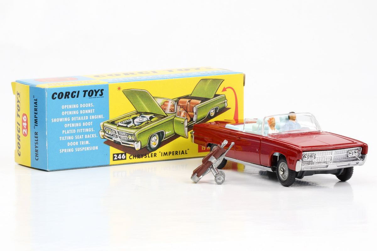Corgi Model Club Toys Chrysler Imperial Cabrio Insassen Zubehör rot Nr. 246 Repro