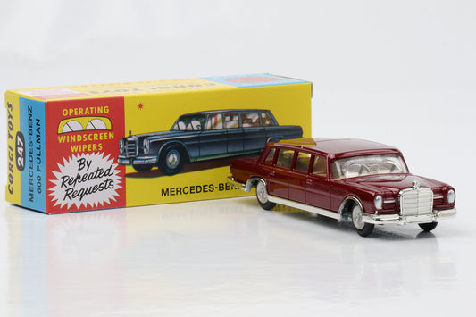 1:52 Corgi Toys Mercedes-Benz 600 Pullman weinrot Nr. 247 Repro