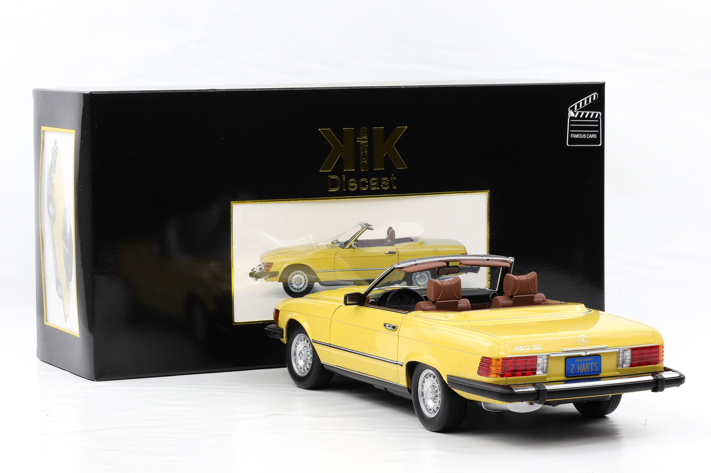 1:12  Mercedes-Benz 450 SL R107 US 1979 gelb TV-Serie "Hart aber Herzlich" KK-Scale