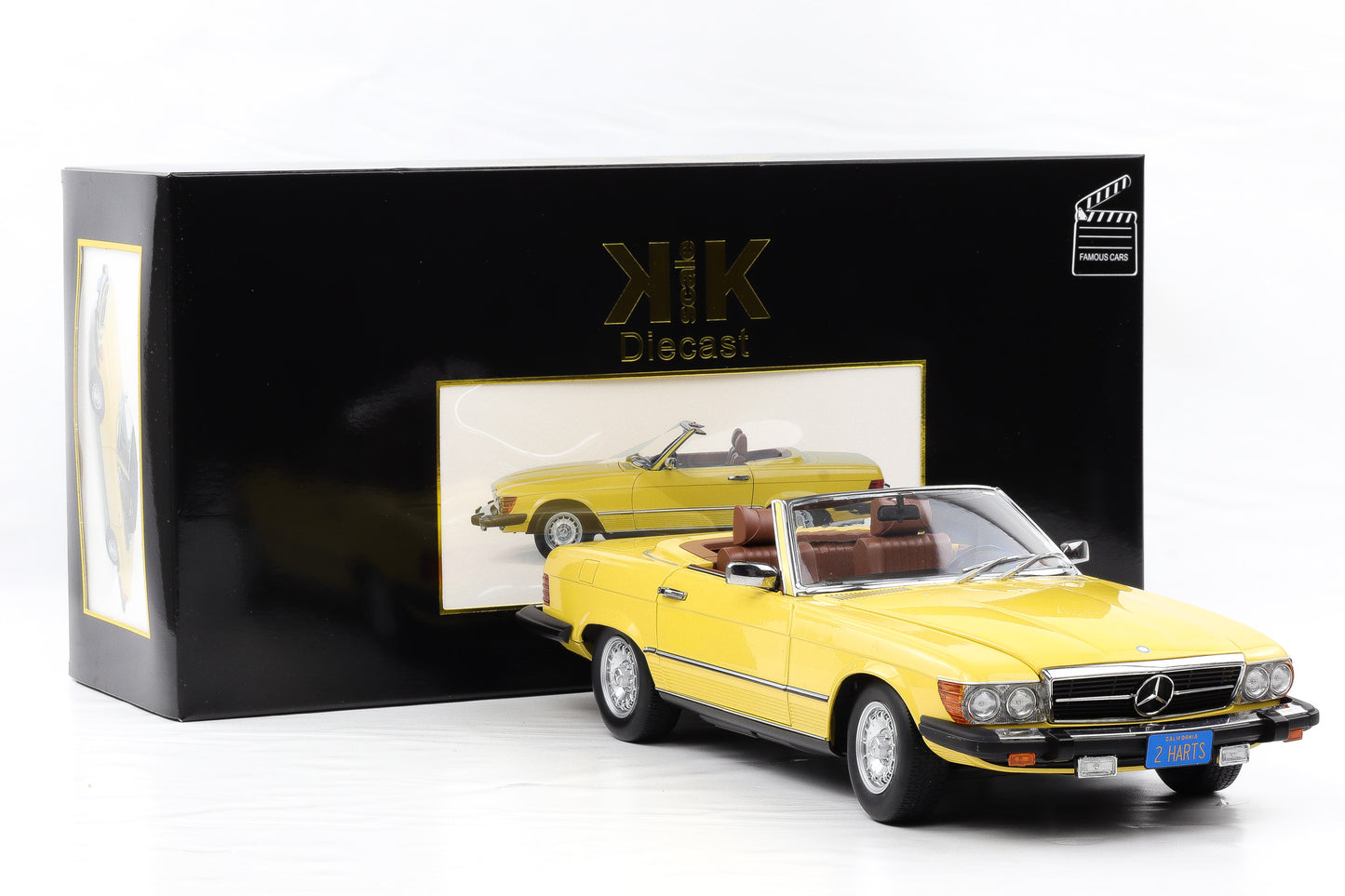 1:12  Mercedes-Benz 450 SL R107 US 1979 gelb TV-Serie "Hart aber Herzlich" KK-Scale
