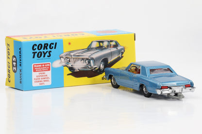 1:48 Corgi Toys Buick Riviera metallic-blau Nr. 245 Repro