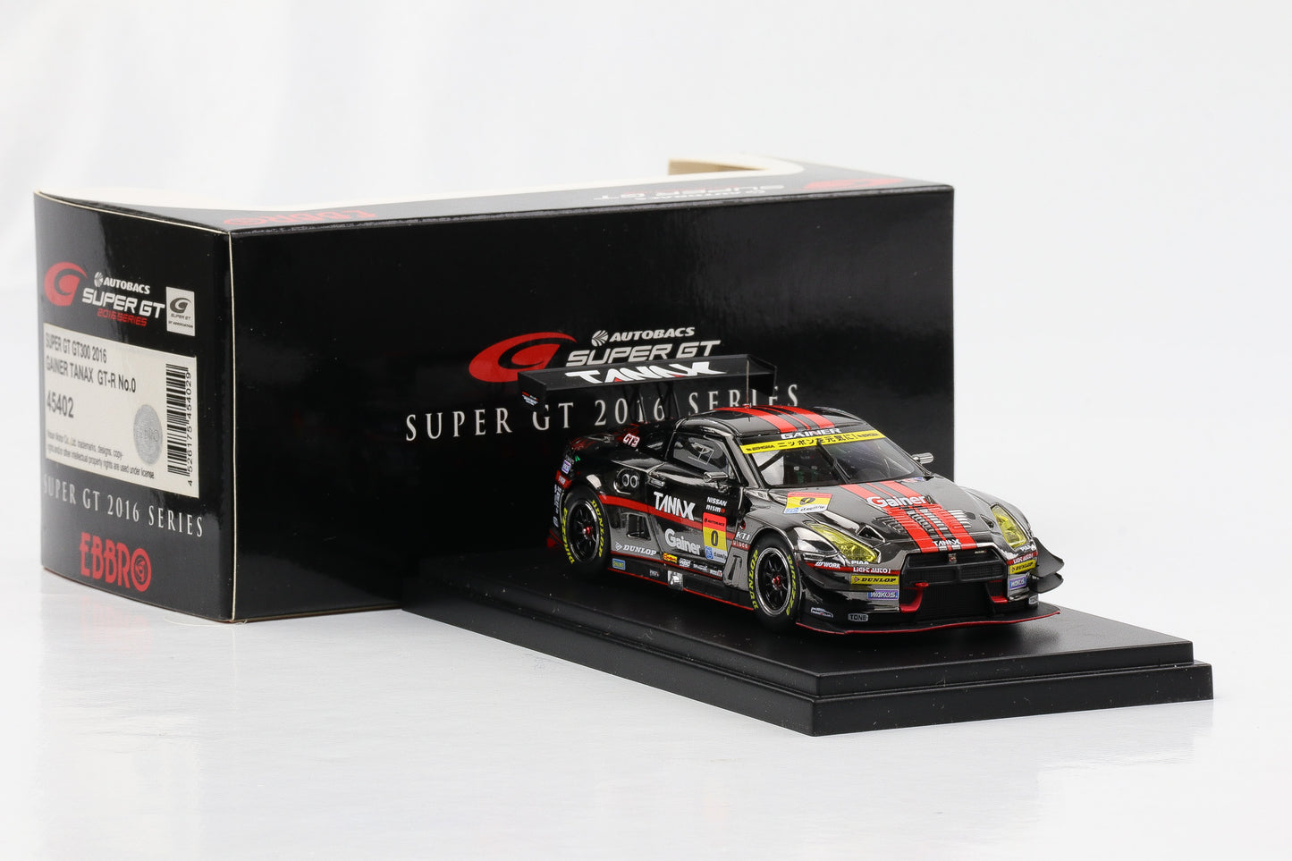 1:43 Ebbro Gainer Tanax Nissan GT-R Super GT GT300 2016 #0 A. Couto R. Tomita diecast