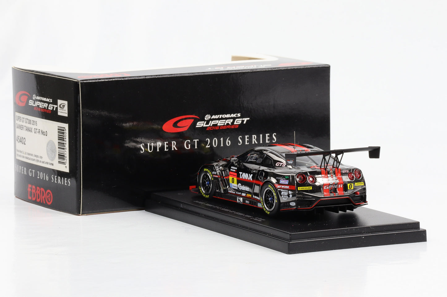 1:43 Ebbro Gainer Tanax Nissan GT-R Super GT GT300 2016 #0 A. Couto R. Tomita diecast