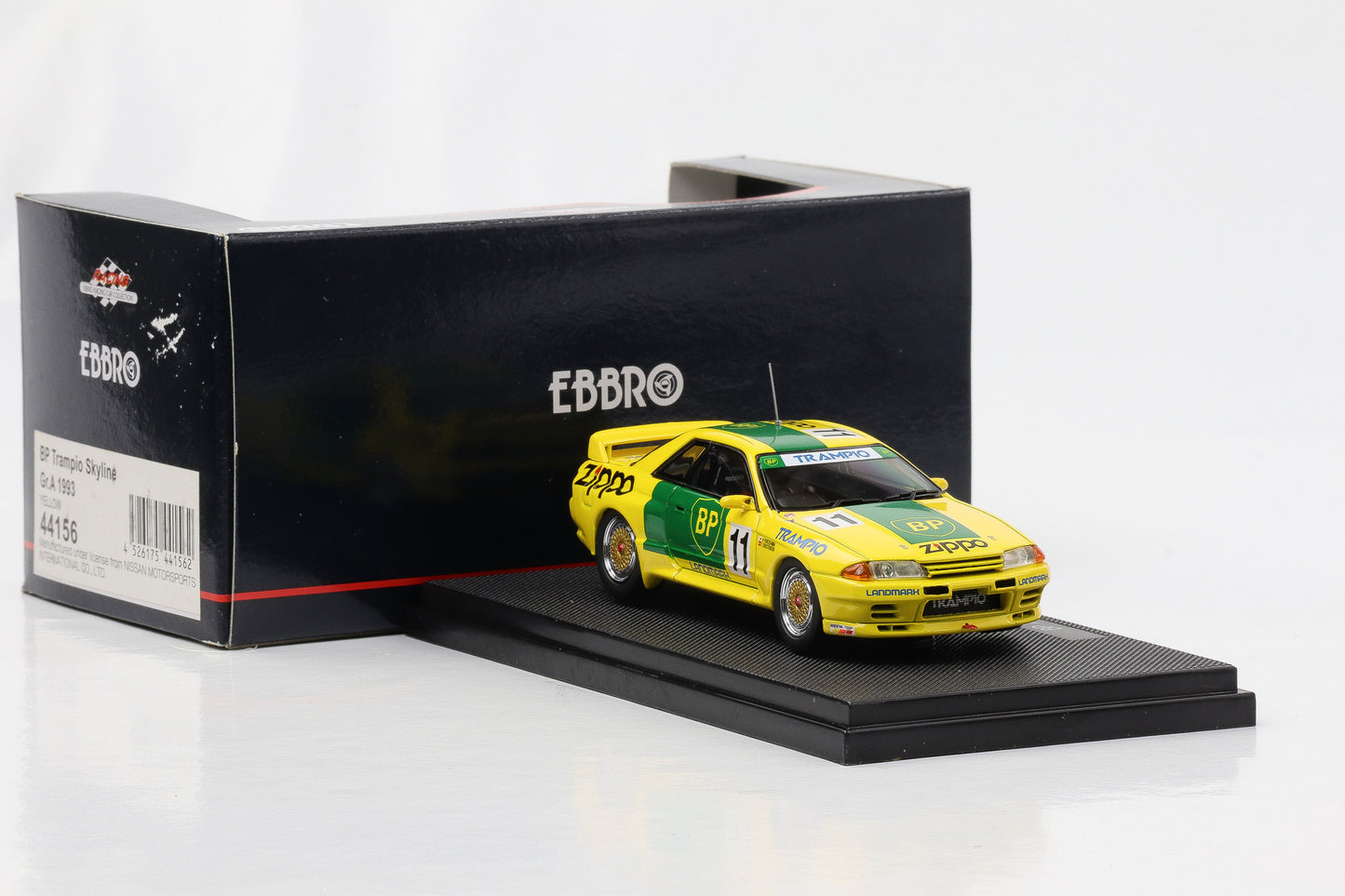 1:43 Ebbro BP Trampio Nissan Skyline Gr. A 1993 #11 H. Yokoshima T. Kristensen diecast