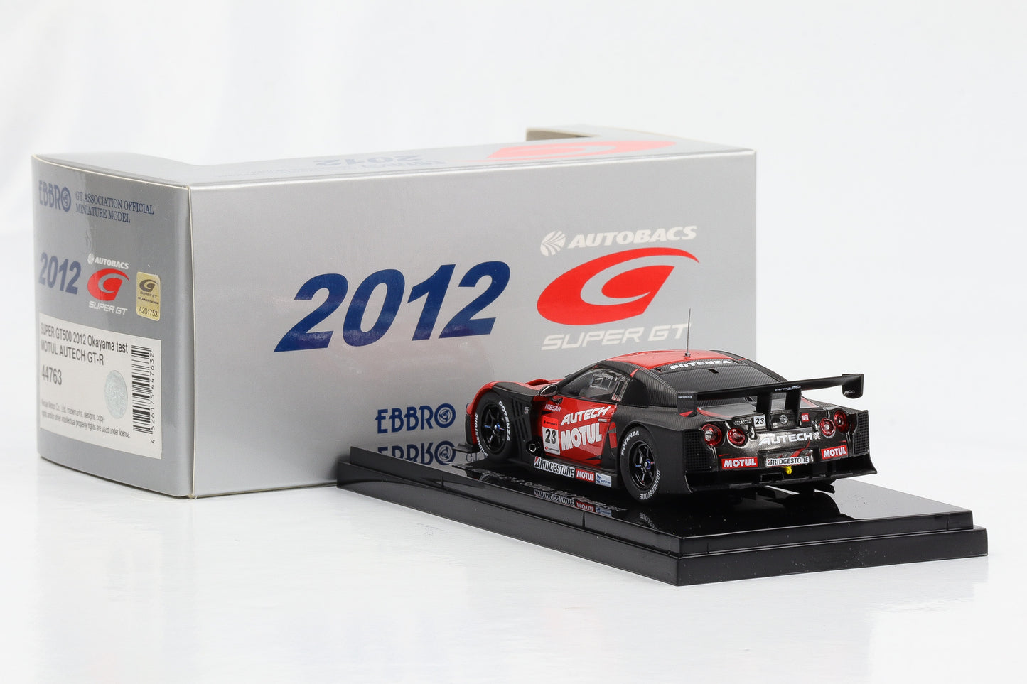 1:43 Ebbro Motul Autech Nissan GT-R SGT500 2012 Okayama test diecast