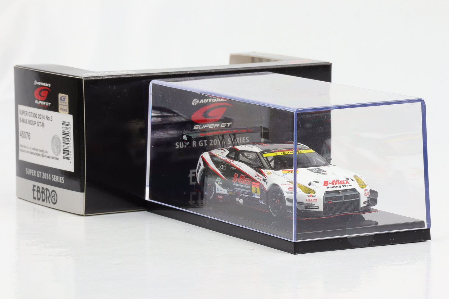 1:43 Ebbro B-Max Nissan GT-R Super GT300 2014 #3 K. Hoshino L. Ordonez diecast