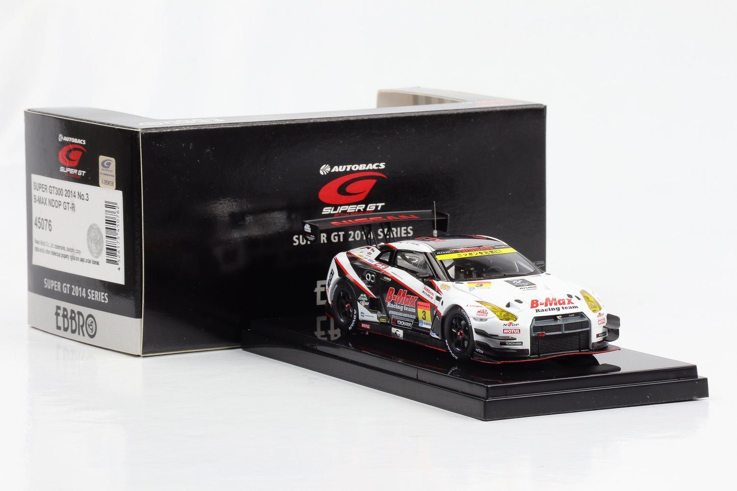 1:43 Ebbro B-Max Nissan GT-R Super GT300 2014 #3 K. Hoshino L. Ordonez diecast