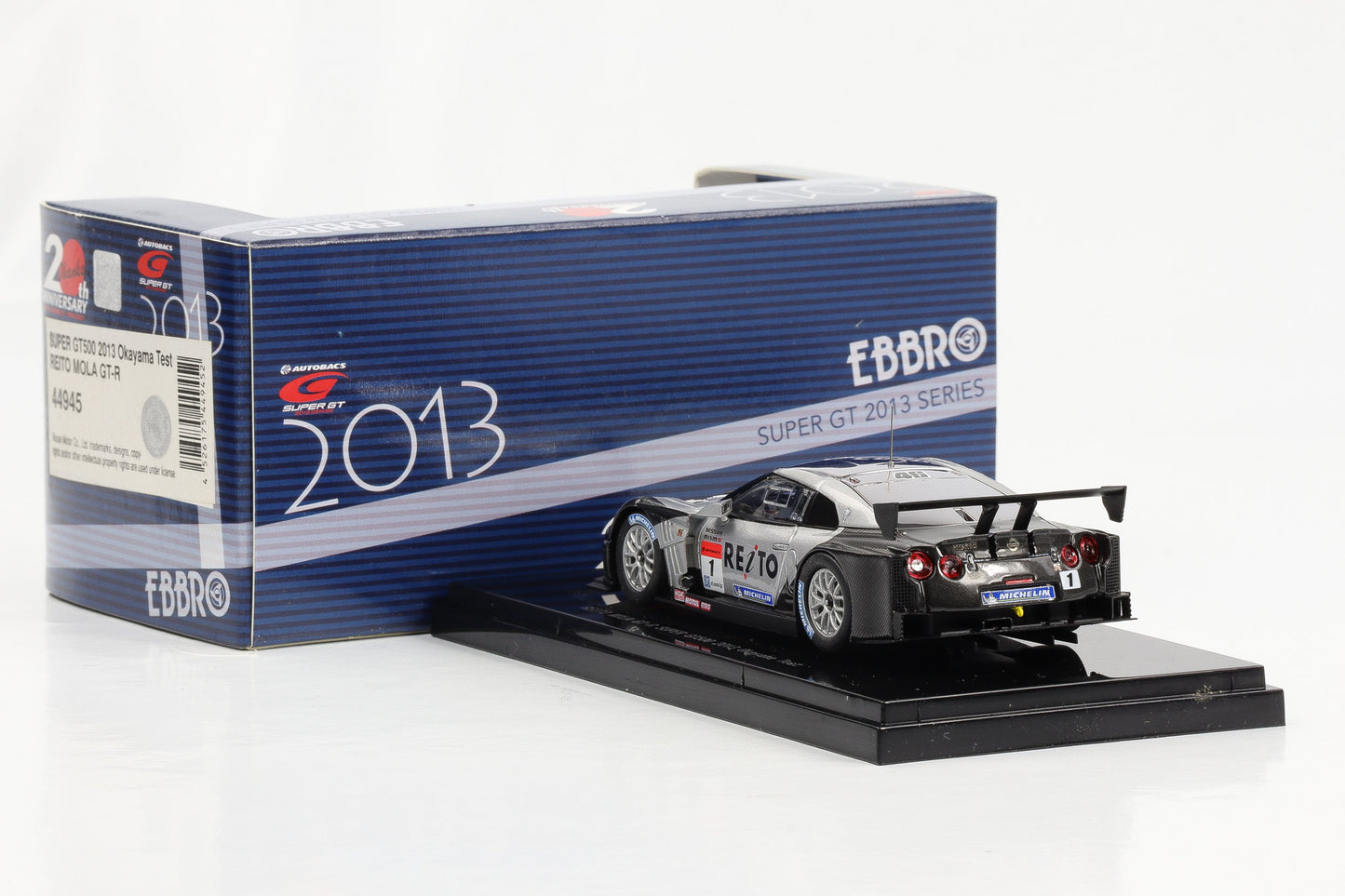 1:43 Ebbro Reito Mola Nissan GT-R Super GT500 2013 Okayama Test #1 diecast