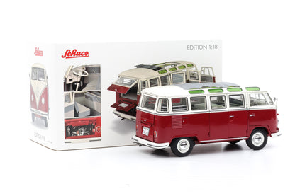 1:18 Schuco VW Volkswagen T1b Samba Bus rot weiss 1962