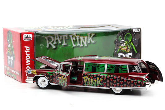 1:18 Greenlight Rat Fink 1959 Cadillac Eldorado Hearse AW303/06