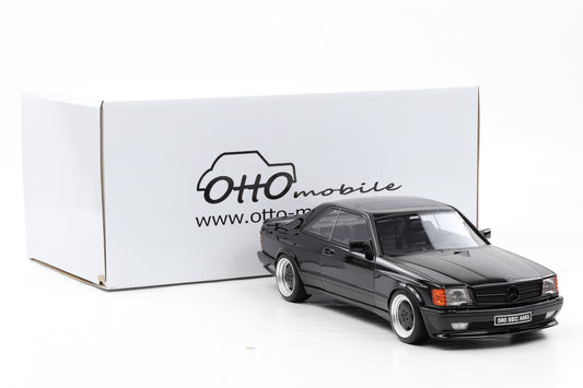 1:18 OTTOmobile 560 SEC AMG C126 wide body black 1987 OT187