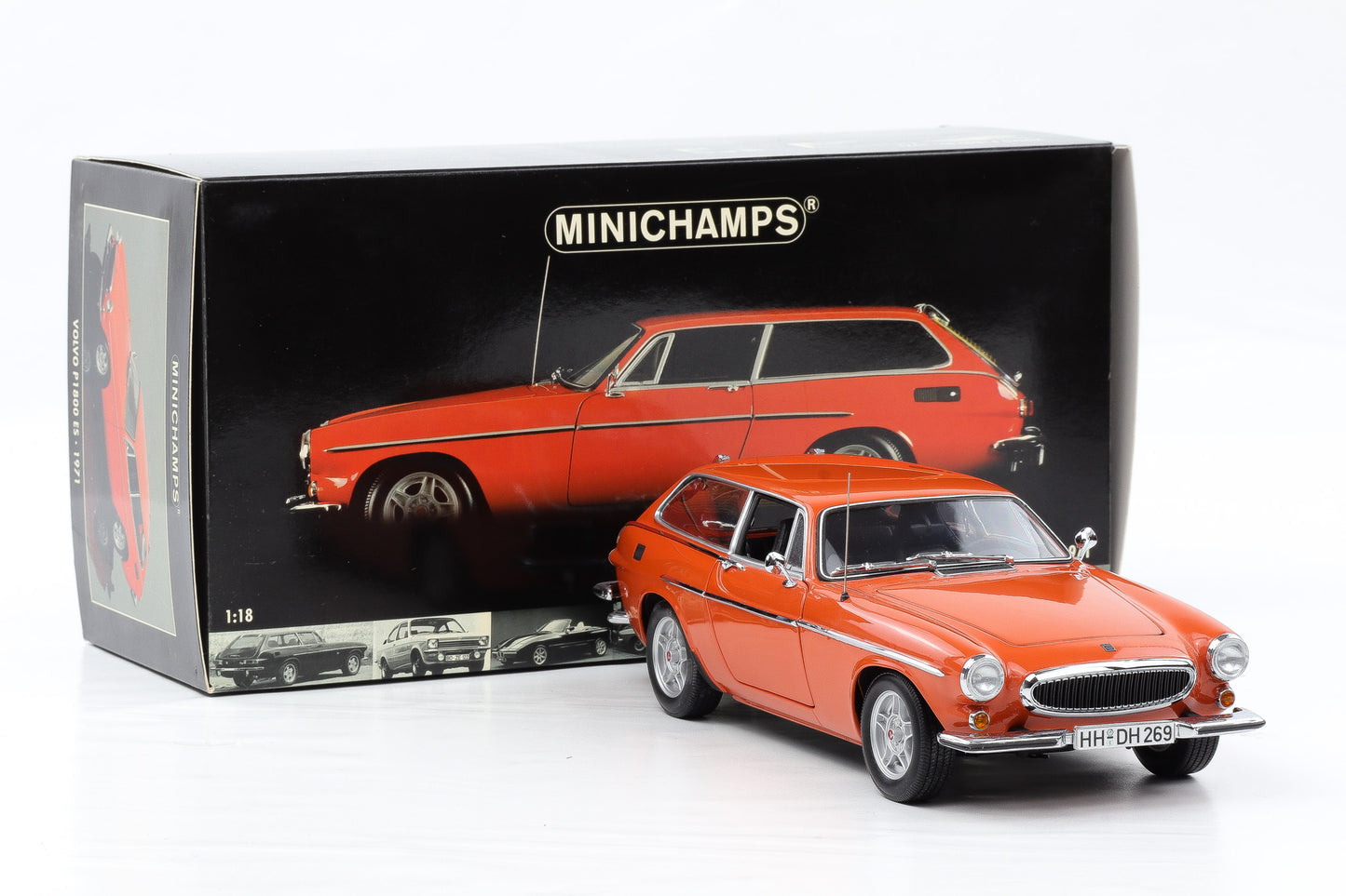 1:18 Minichamps Volvo P1800 ES 1971 orange full opening