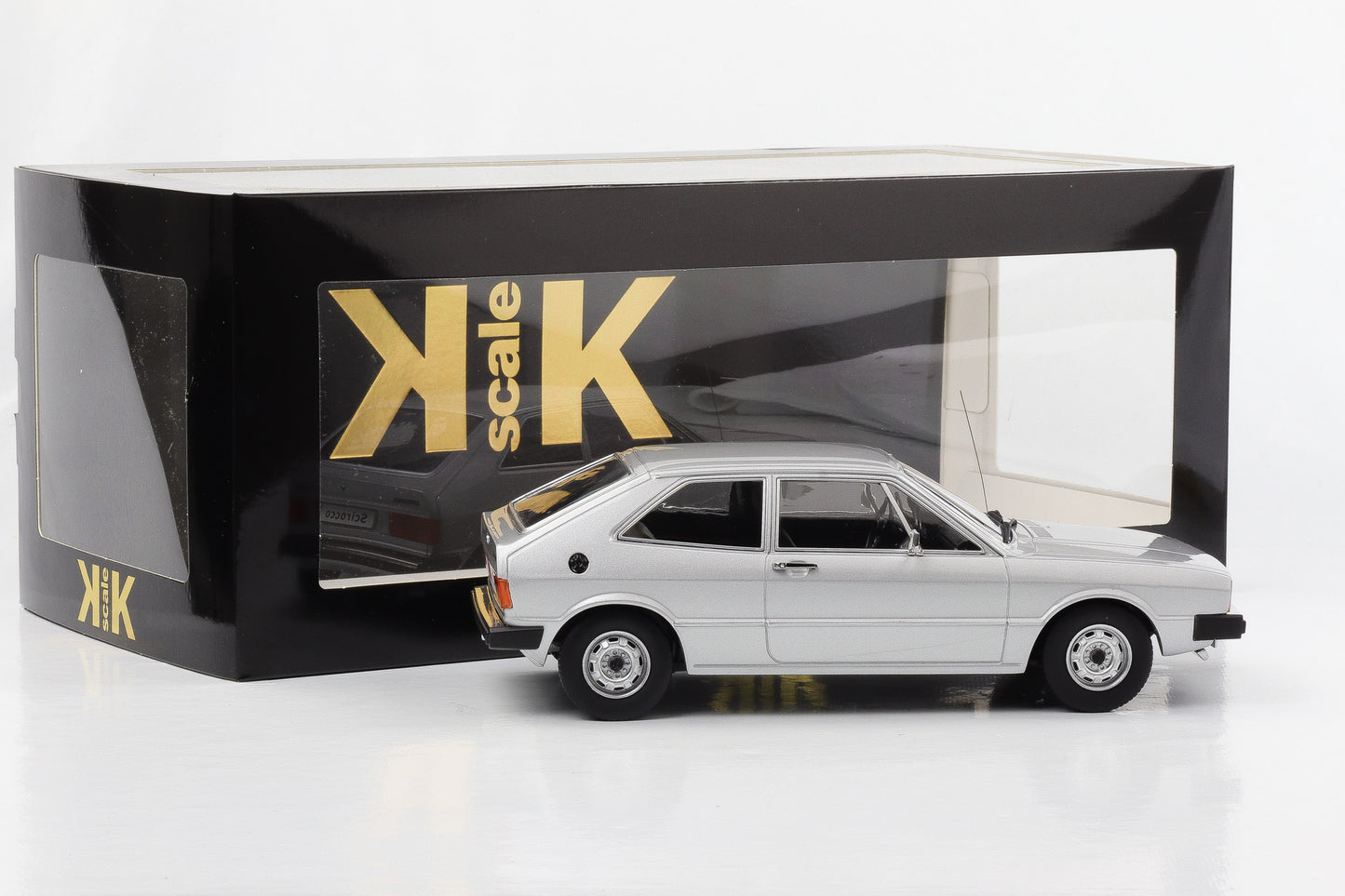 1:18 KK-Scale VW Scirocco L Sportcoupe 1975 MK1 silber 1:18 diecast