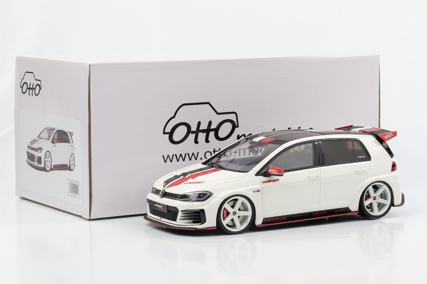 1:18 OTTO mobile OT1050 VW Golf VII 7 GTI OETTINGER pure white 2019 resin