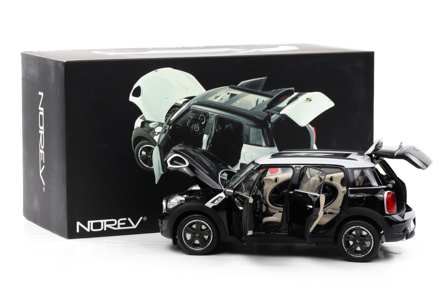 1:18 Norev Countryman Mini Cooper S schwarz full opening 183100