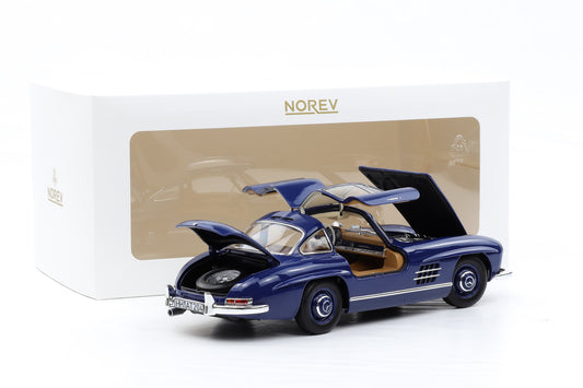 1:18 Norev Mercedes-Benz 300 SL W198 1954 blau full opening 183852