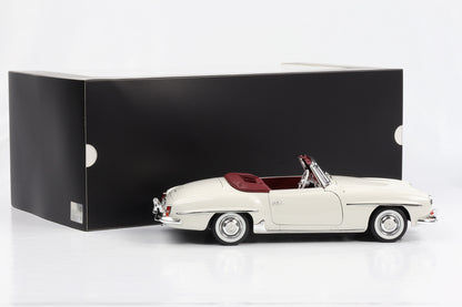 1:18 Norev Mercedes-Benz 190 SL Roadster W121 mit Softtop weißgrau mit Softtop Dealer