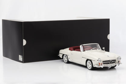 1:18 Norev Mercedes-Benz 190 SL Roadster W121 mit Softtop weißgrau mit Softtop Dealer